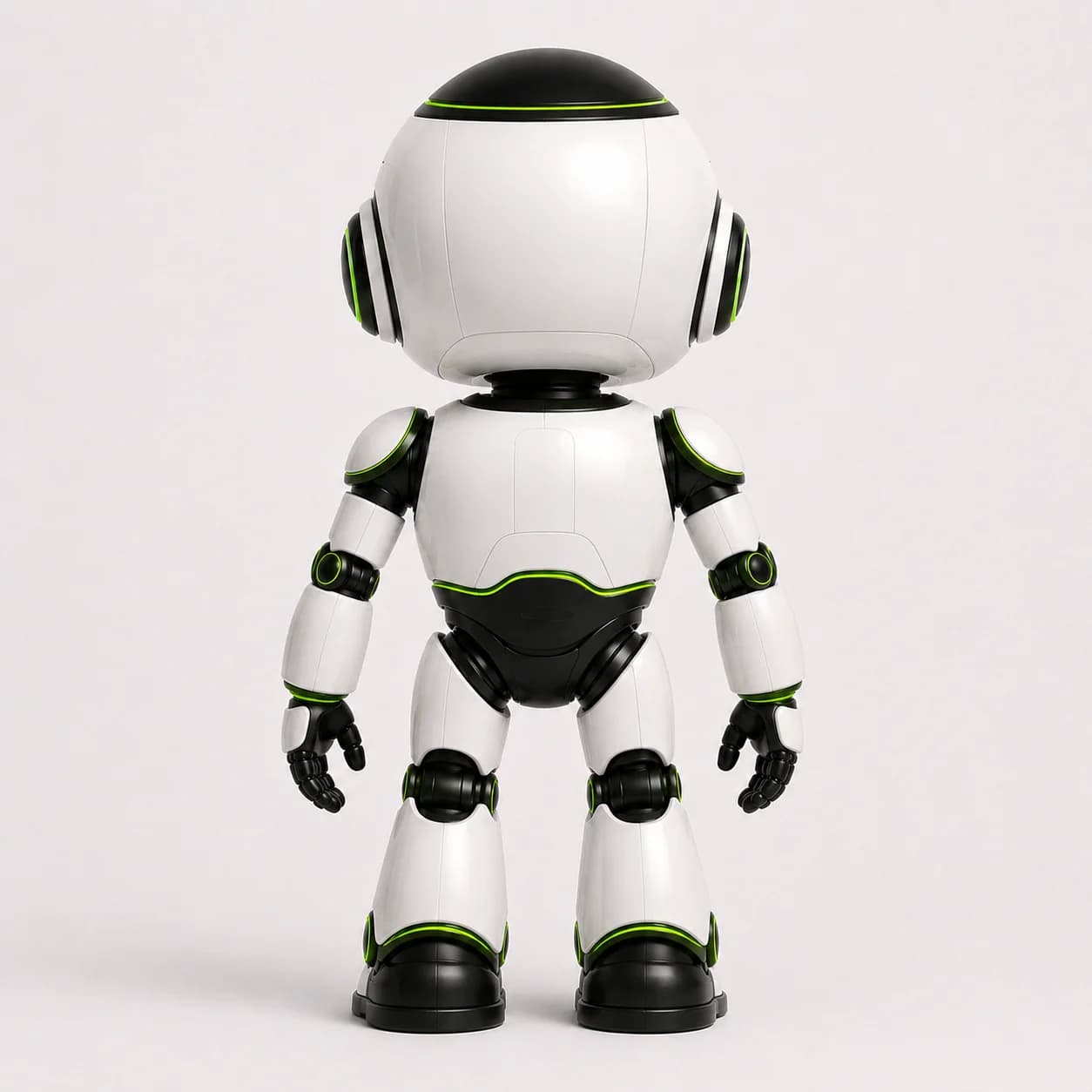 Wortfluss-Roboter koordiniert industrielle Serviceprozesse im Hintergrund