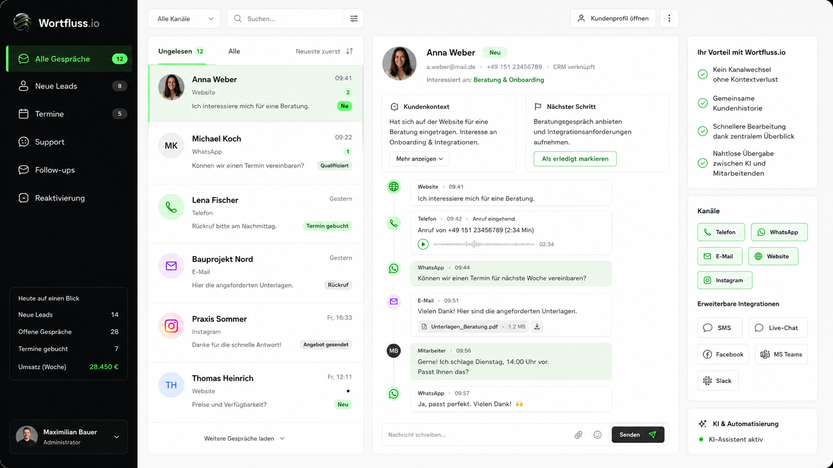 Wortfluss Omnichannel Inbox
